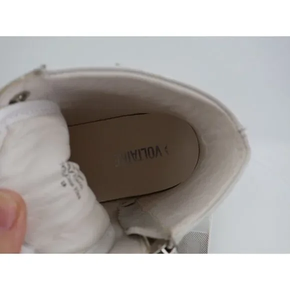 Zadig & Voltaire Logo High Top Zip Sneakers Flash White Womens Size 11 Leather - Picture 7 of 12